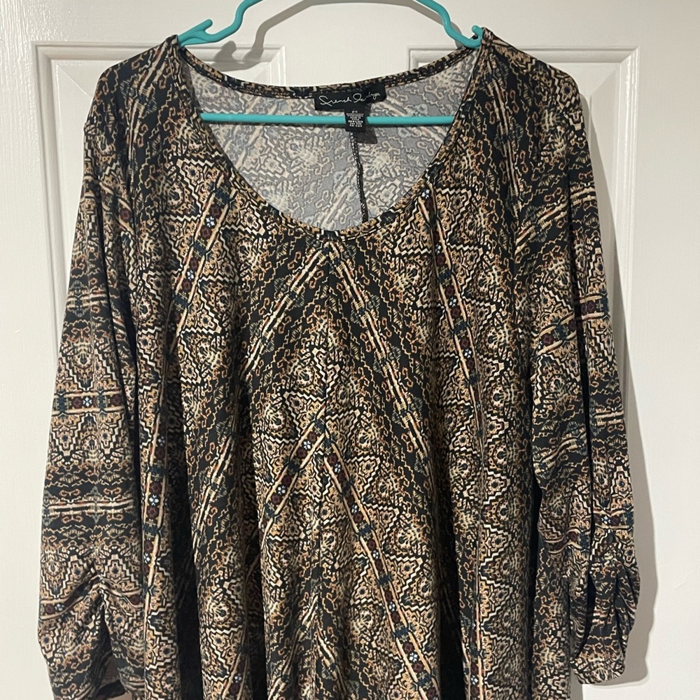 French laundry- long sleeve multi colored super soft  tunic